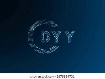 DYY low poly letter logo vector design. DYY lower poly logo design. DYY unique low poly logo design.