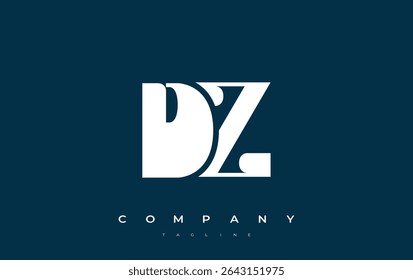 DZ Abstract Geometric Logo Design. Modern and elegant logo design with simplistic typography elements, showcasing branding excellence.