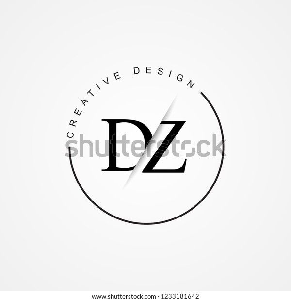 Dz D Z Initial Logo Cutting Stock Vector Royalty Free 1233181642