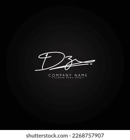 DZ Handwritten Signature logo - Vector Logo Template for Beauty, Fashion and Photography Business
