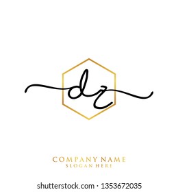 DZ Initial handwriting logo template
