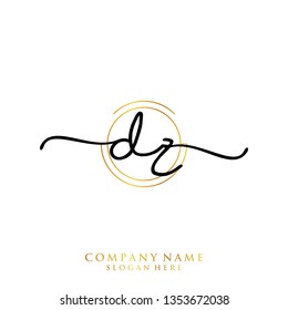 DZ Initial handwriting logo template