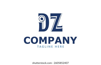 DZ initial logo design and letter logo design