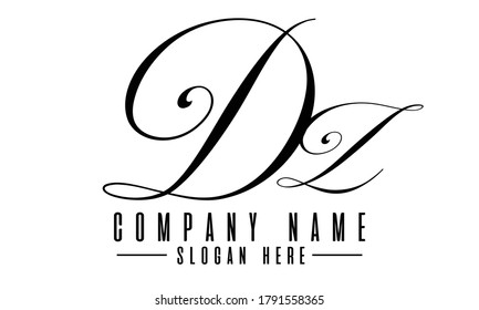 DZ initial logo design vector template