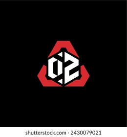 DZ logotipo inicial concepto moderno y futurista para la exportación o el logotipo del juego