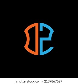 DZ letter logo creative design with vector graphic, Abc simple and modern logo design.