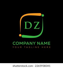 DZ letter logo creative design. DZ unique design.
