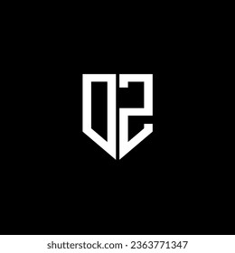 DZ letter logo design with black background in illustrator. Vector logo, calligraphy designs for logo, Poster, Invitation, etc.