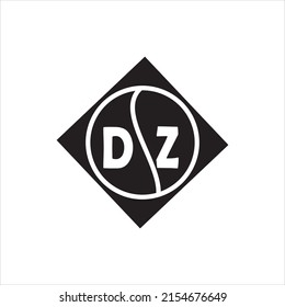 DZ letter logo design on white background. DZ creative  initials letter logo concept. DZ letter design.