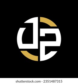 DZ letter logo design on black background. DZ creative initials letter logo concept.  
