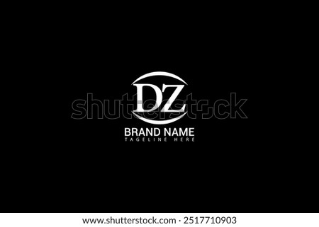 DZ logo. D Z design. White DZ letter. DZ, D Z letter logo design. Initial letter DZ linked circle uppercase monogram logo.
