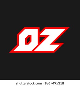 DZ logo design, initial DZ letter design with sci-fi style. DZ logo for game, esport, Technology, Digital, Community or Business. D Z sport modern Italic alphabet font. Typography urban style fonts.