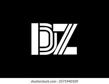 dz Logo Design Template Vector Graphic Branding Element.
