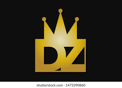 dz logo with gold crown