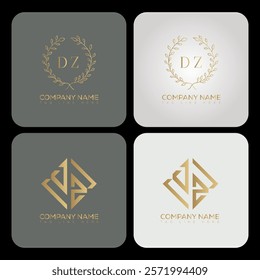 DZ luxury typography letter logo. DZ Creative style logo but still simple lettering and modern. 
