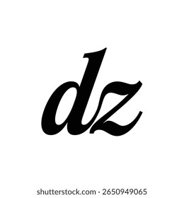 design de logotipo minimalista moderno da dz com elegância intemporal, linhas limpas e espaço negativo inteligente — ideal para soluções profissionais, criativas e de marca comercial premium.