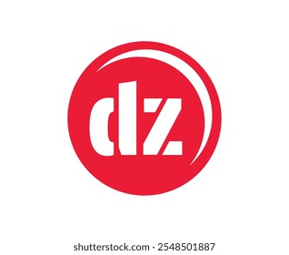 DZ sport emblem or team logotype. Ball logo with a combination of Initial letter D and Z for balls shop, sports company, training, club badge. Vector illustration.