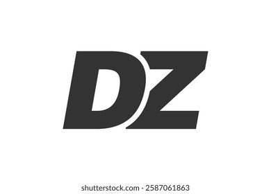 DZ Techno Editable Font Logo For Corporate Branding. Bold, Futuristic Design With Unique Typographic Ideas. Minimal Custom Type And Dynamic Letter Variations For Promotion, Printing, And Book Titles