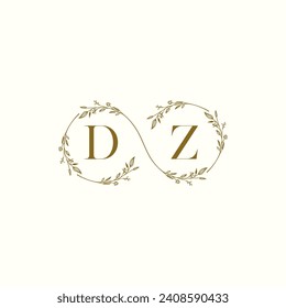 DZ wedding infinity in elegant monogram with high quality professional design that will print well