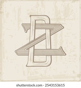 DZ, ZD ,  logo DZ, Letter DZ, Monogram DZ, vector, logo, Wedding Monogram Initials, Wedding Logo,Wedding Monogram, Logo Design , Monogram Vintage