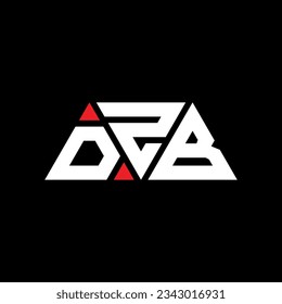 DZB triangle letter logo design with triangle shape. DZB triangle logo design monogram. DZB triangle vector logo template with red color. DZB triangular logo Simple, Elegant, and Luxurious design.