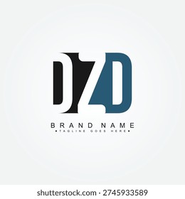DZD Initials Logo - Vector Logo Template for Initial Letters D, Z and D