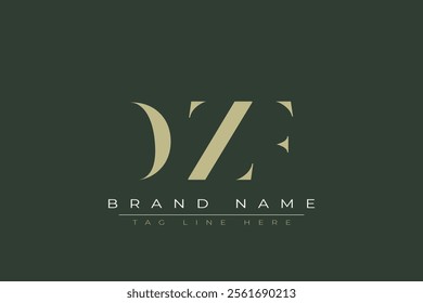 DZF abstract letter logo design. This logo is designed by three abstract letters.