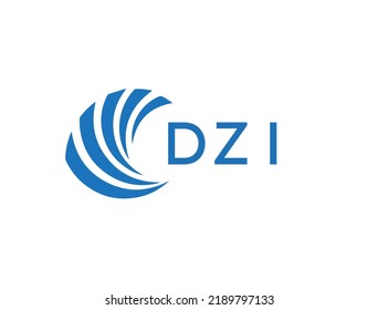 DZI-Brief-Logo-Design auf weißem Hintergrund. DZI Creative Circle Letter Logo Konzept. Design des DZI-Briefes.

