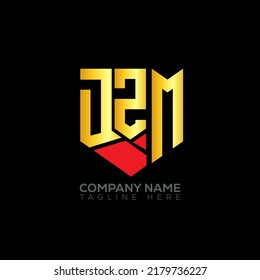 DZM initial modern logo design vector icon template