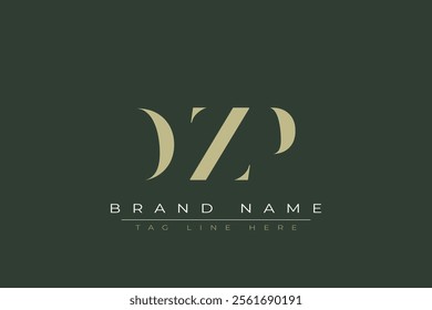 DZP abstract letter logo design. This logo is designed by three abstract letters.