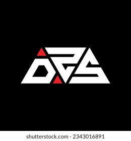 DZS triangle letter logo design with triangle shape. DZS triangle logo design monogram. DZS triangle vector logo template with red color. DZS triangular logo Simple, Elegant, and Luxurious design.