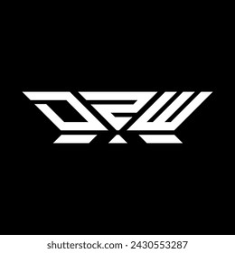Diseño vectorial del logotipo de la letra de DZW, logotipo simple y moderno de DZW. Diseño de alfabeto de lujo DZW  