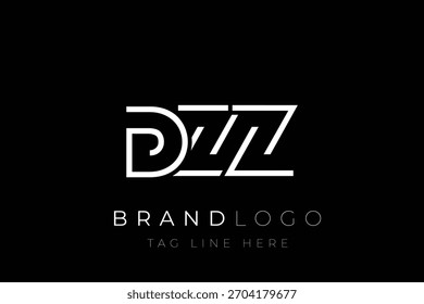 DZZ abstract letter logo design. Modern Business Logo Design With Abstract Typography and Contemporary Style