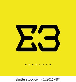 E 3 Logotipo comercial monograma