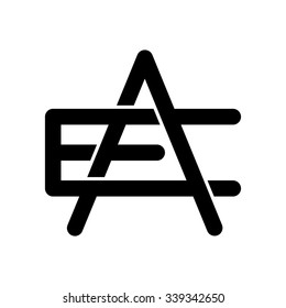 E, E A, A E Initials Auto Business Logo Template