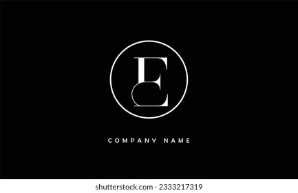 E Abstrakte Buchstabenlogos Monogramm