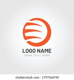 E abstract software firm logo design vector 