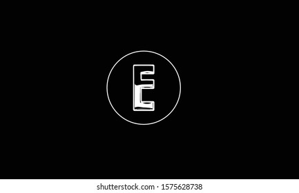 E abstract vector logo monogram template