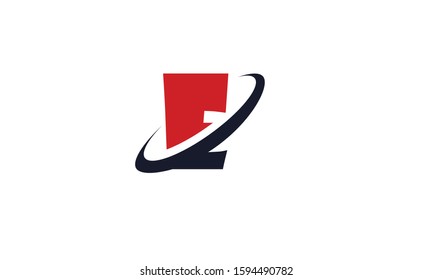 E abstract vector logo monogram template