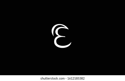 E abstract vector logo monogram template
