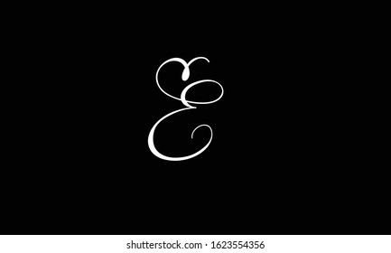 E abstract vector logo monogram template