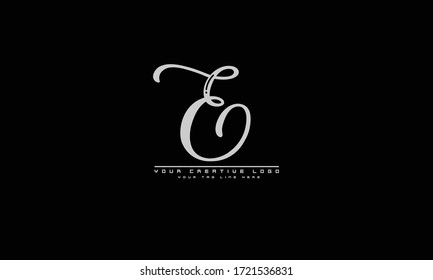 E abstract vector logo monogram template