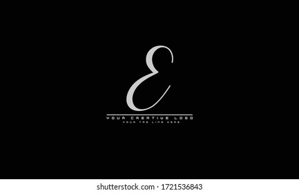 E abstract vector logo monogram template