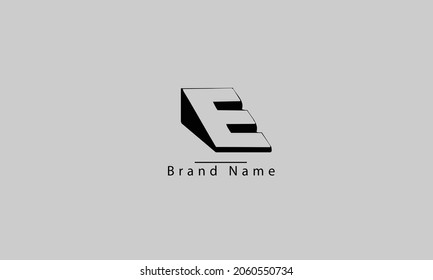 E abstract vector logo monogram template