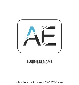 A E AE Logo Letter Design Vector