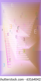 E Alphabet art vector