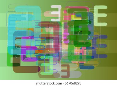 E Alphabet design art