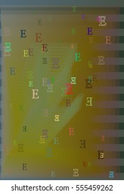 E Alphabet design texture