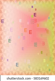 E Alphabet elements texture