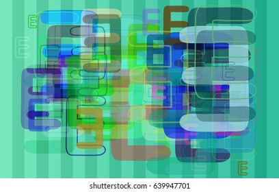 E Alphabet elements vector